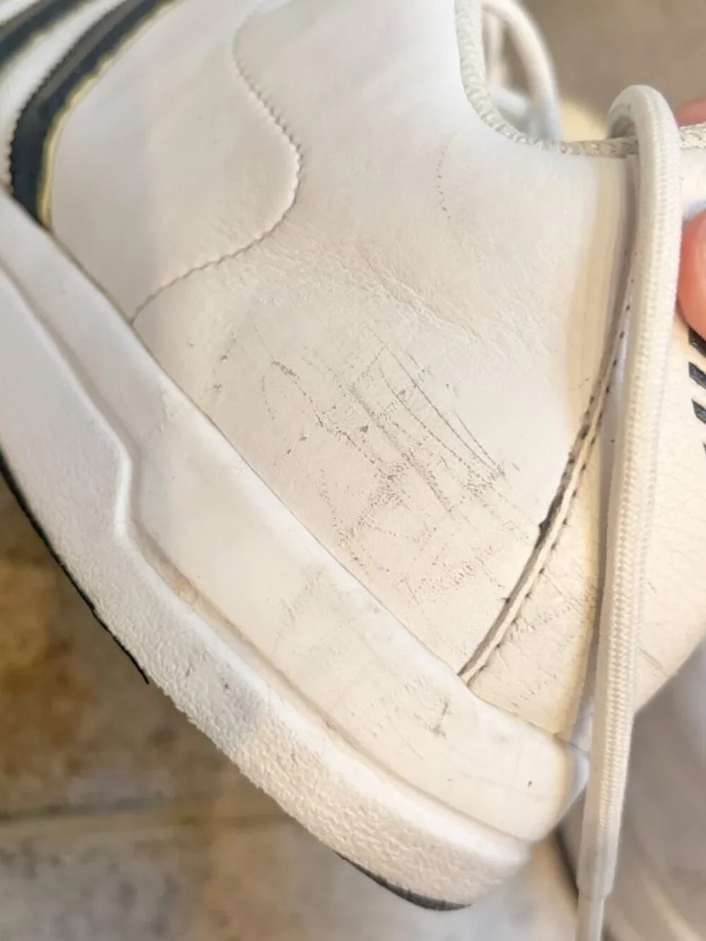Adidas Superstar Leather Vintage Lace Up Low Top Shell Toe Sneakers